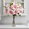 25" Artificial Pink Lily Arrangement with Cylinder Glass Vase